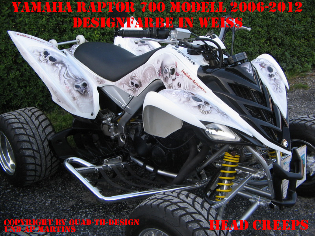 Head Creeps Weiß für Yamaha Raptor YFM 700 R 2006-2012