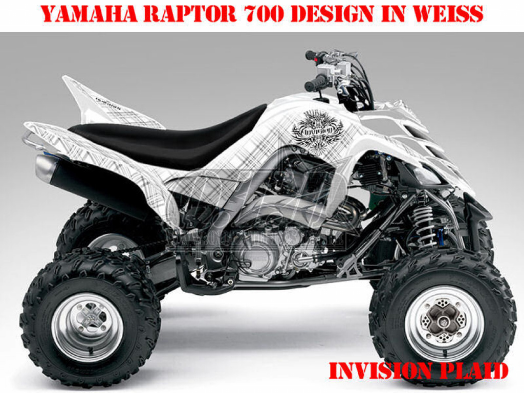 Invision Plaid Weiß für Yamaha Raptor YFM 700 R 2006-2012
