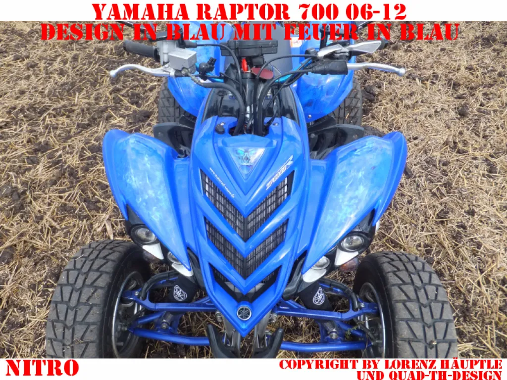 Nitro Blue, Fire Color = Design color for Yamaha Raptor YFM 700 R 2006-2012
