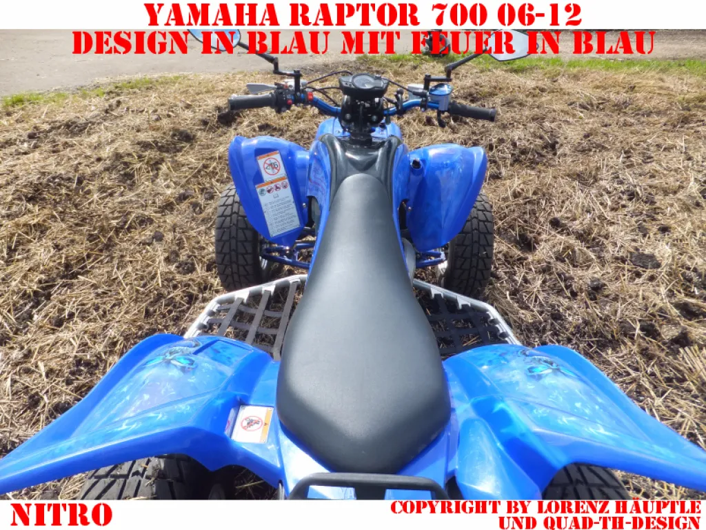 Nitro Blue, Fire Color = Design color for Yamaha Raptor YFM 700 R 2006-2012
