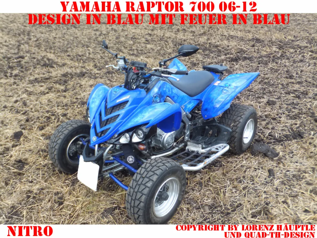 Nitro Blue, Fire Color = Design color for Yamaha Raptor YFM 700 R 2006-2012