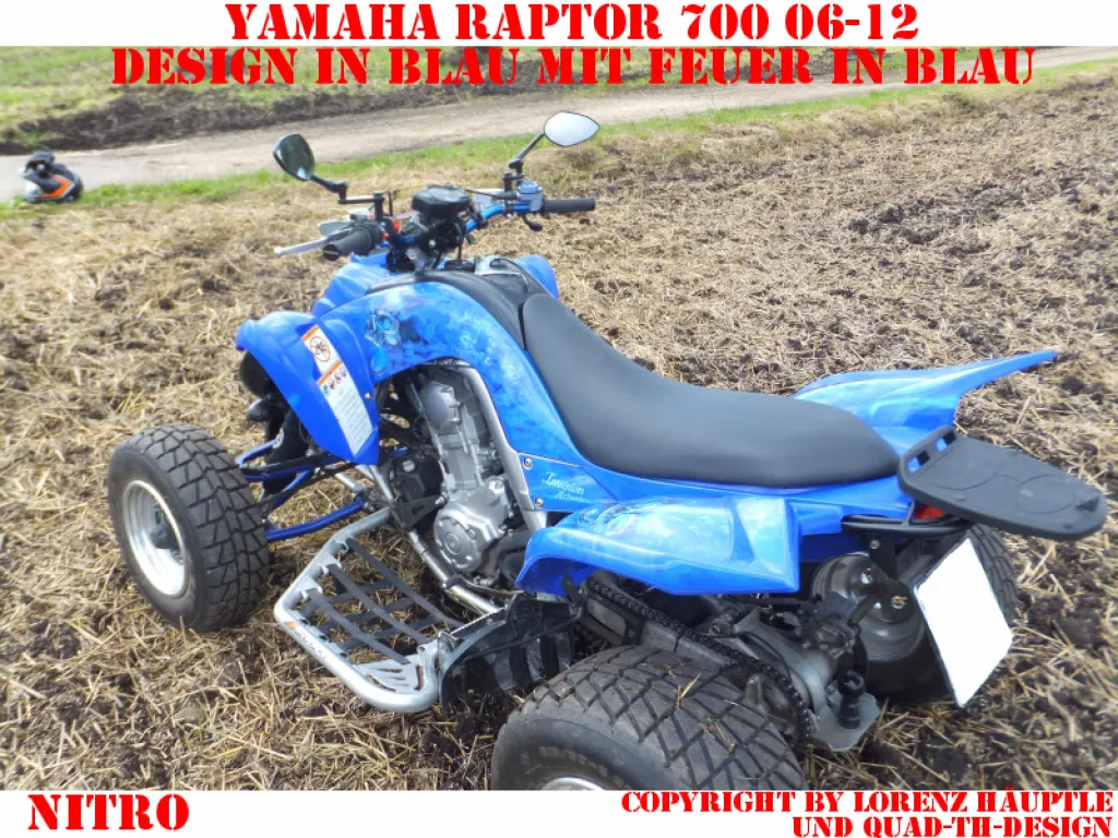 Nitro Blue, Fire Color = Design color for Yamaha Raptor YFM 700 R 2006-2012