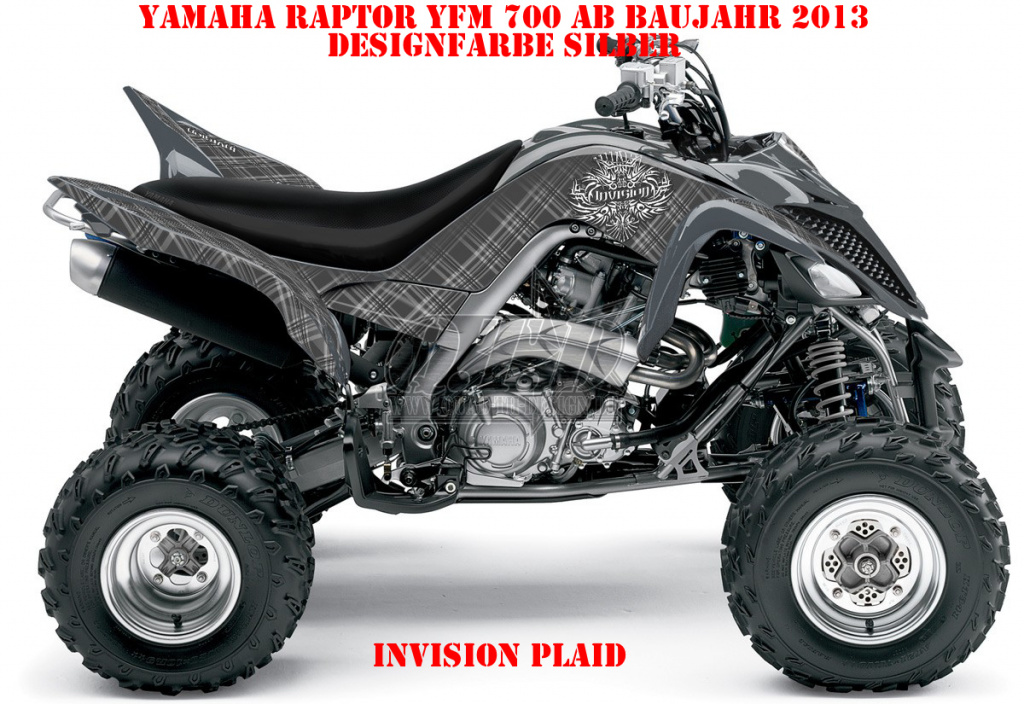 Invision Plaid Silber für Yamaha Raptor YFM 700 R up 2013+