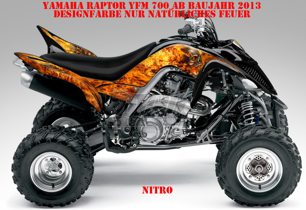 Nitro nur natürliches Feuer für Yamaha Raptor YFM 700 R up 2013+