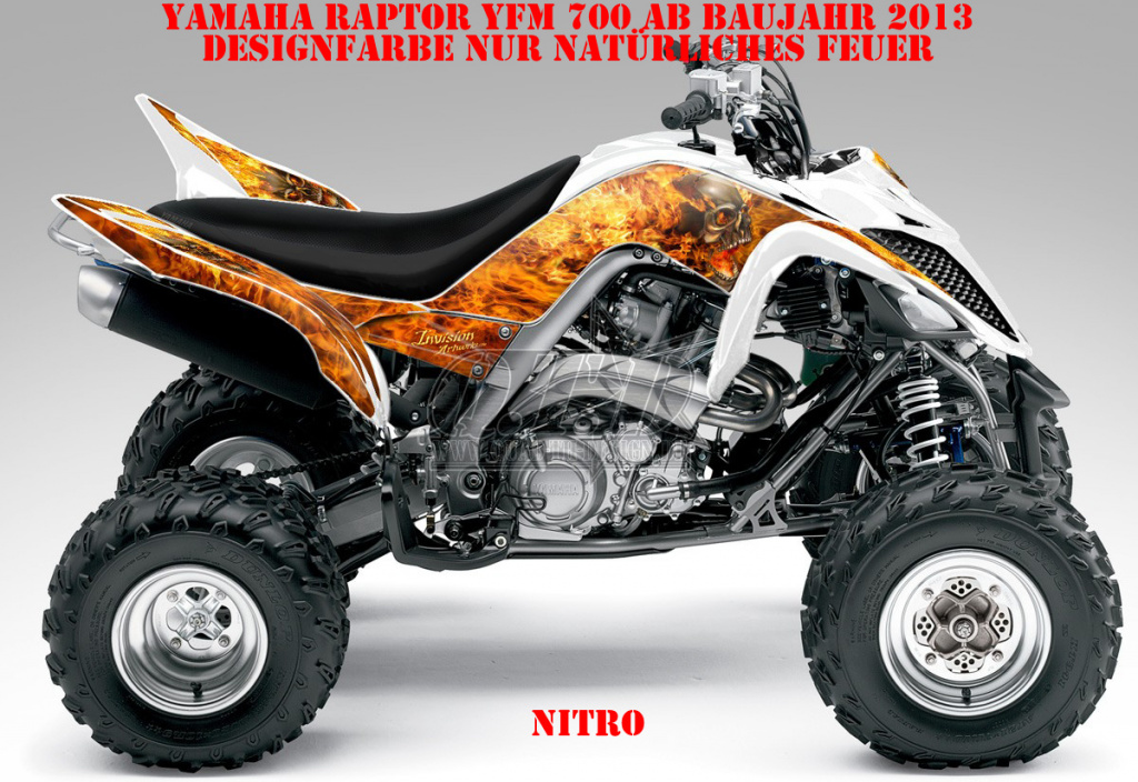 Nitro nur natürliches Feuer für Yamaha Raptor YFM 700 R up 2013+