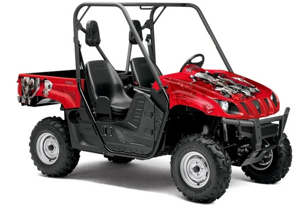 Joker Hintergrund Rot, Jokerfarbe Schwarz-Weiß für Yamaha Rhino 450/660/700