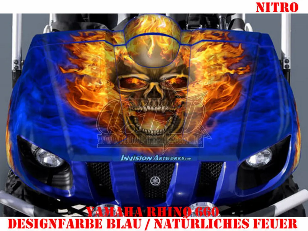 Nitro Blau, Feuerfarbe = Natürlich für Yamaha Rhino 450/660/700