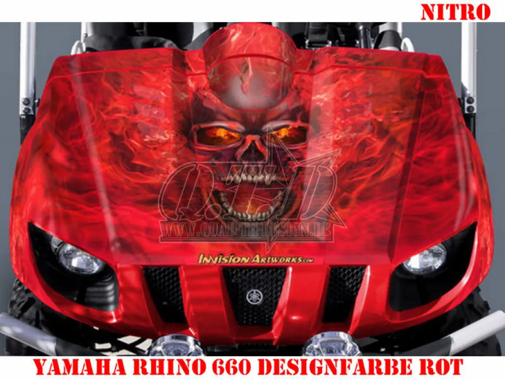 Nitro Rot, Feuerfarbe = Dekorfarbe für Yamaha Rhino 450/660/700