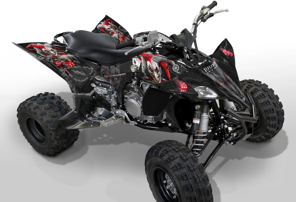 Joker Hintergrund Schwarz, Jokerfarbe Rot-Weiß für Yamaha YFZ 450R up 2014+