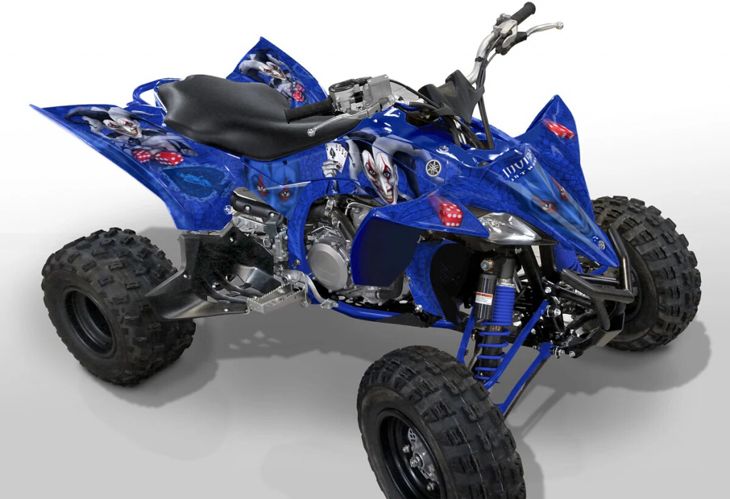 Joker Hintergrund Blau, Jokerfarbe Schwarz-Weiß für Yamaha YFZ 450R up 2014+