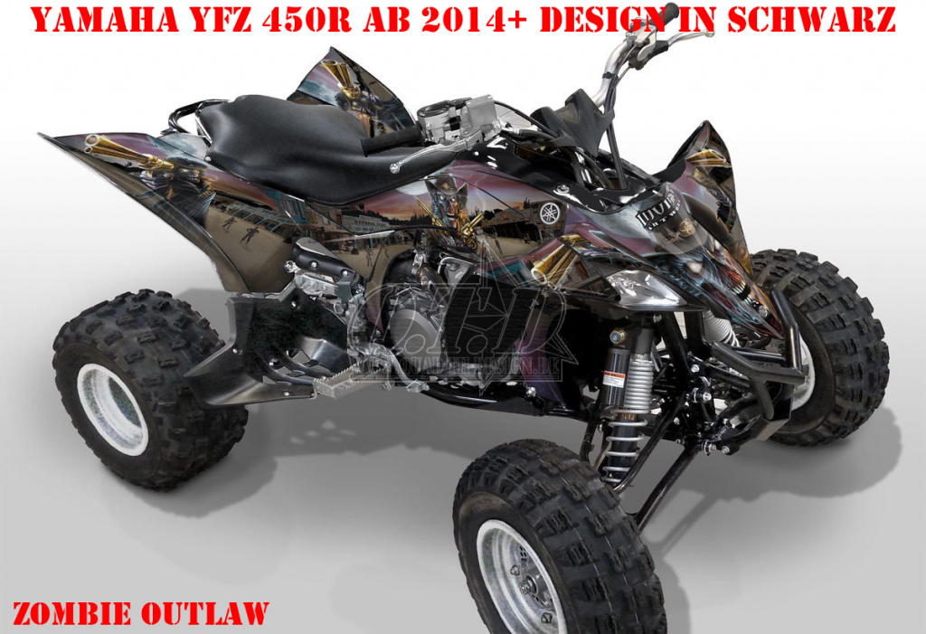 Zombie Outlaw Schwarz für Yamaha YFZ 450R 2009-2013