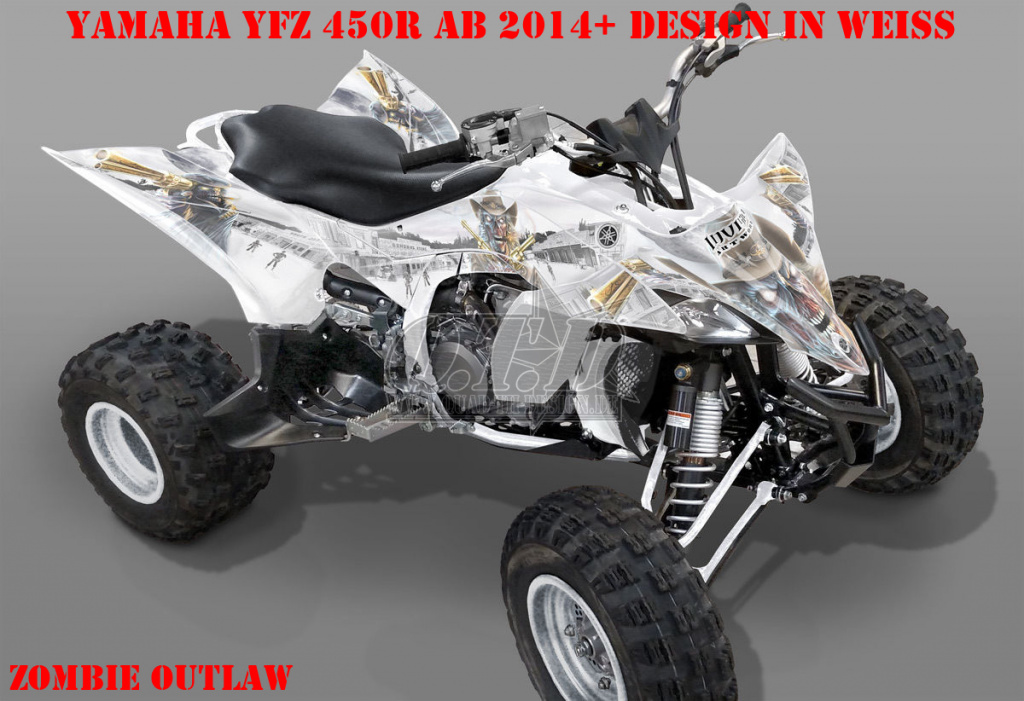 Zombie Outlaw Weiß für Yamaha YFZ 450R 2009-2013