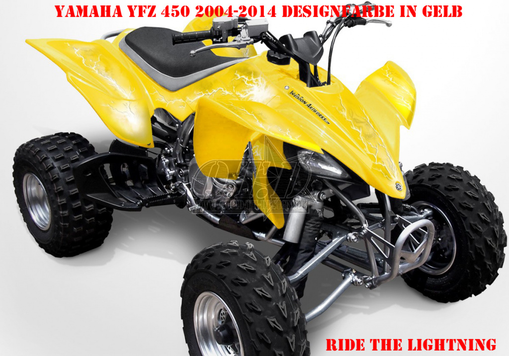 Ride the Lightning Gelb für Yamaha YFZ 450 04-08 & 12-14