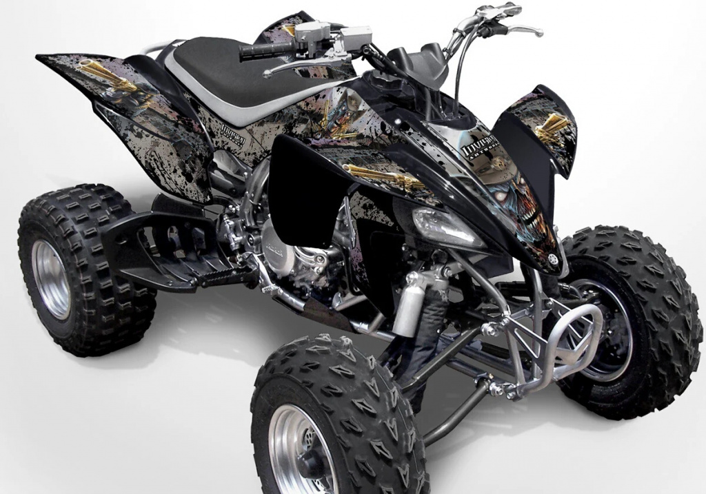 Zombie Outlaw Splatter Schwarz für Yamaha YFZ 450 2004-2008 & 2012-2014