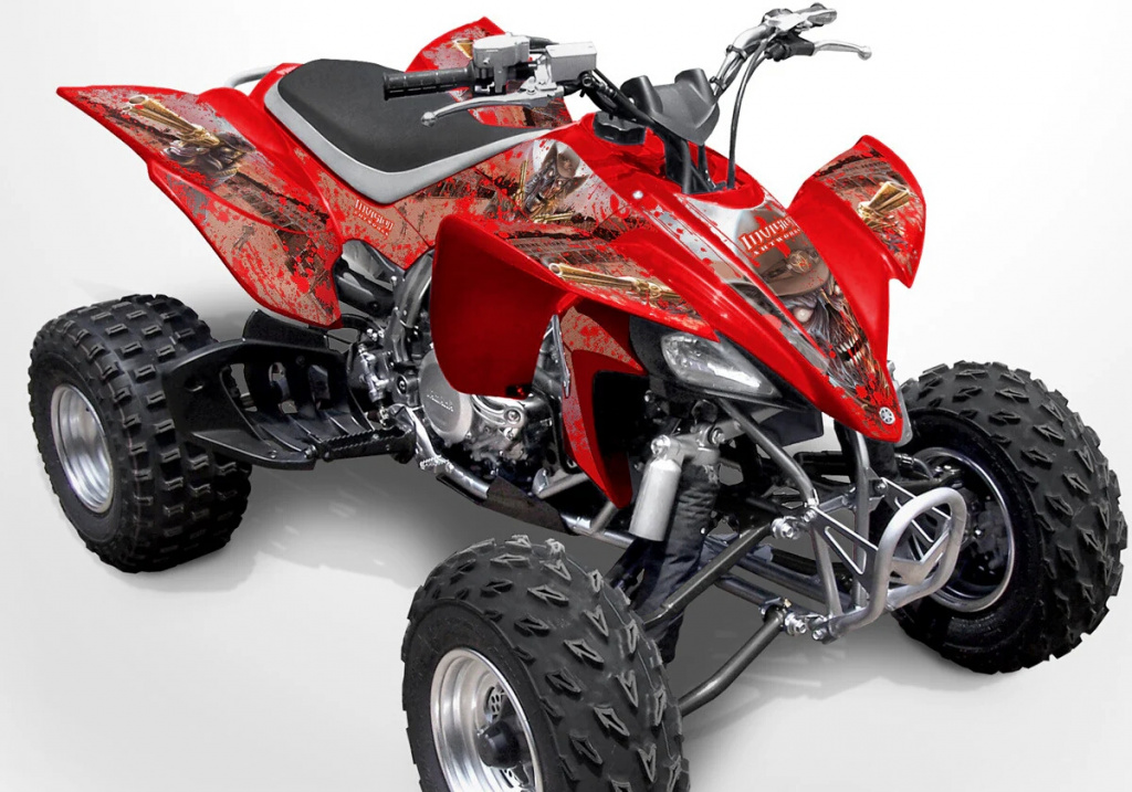 Zombie Outlaw Splatter Rot für Yamaha YFZ 450 2004-2008 & 2012-2014