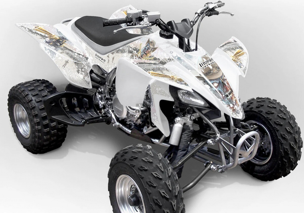 Zombie Outlaw Splatter Weiß für Yamaha YFZ 450 2004-2008 & 2012-2014