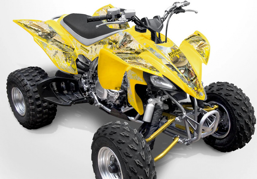 Zombie Outlaw Splatter Gelb für Yamaha YFZ 450 2004-2008 & 2012-2014