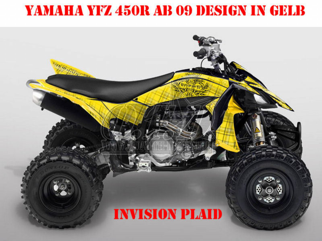 Invision Plaid Gelb für Yamaha YFZ 450R 2009-2013