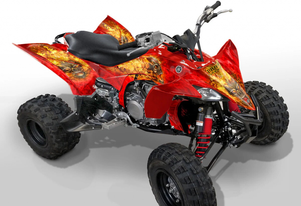Beispiel für die Farben, Nitro Rot, Feuerfarbe = Natürlich für Yamaha YFZ 450R up 2014+