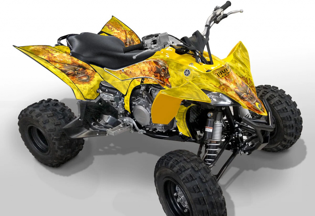 Beispiel für die Farben, Nitro Gelb, Feuerfarbe = Natürlich für Yamaha YFZ 450R up 2014+