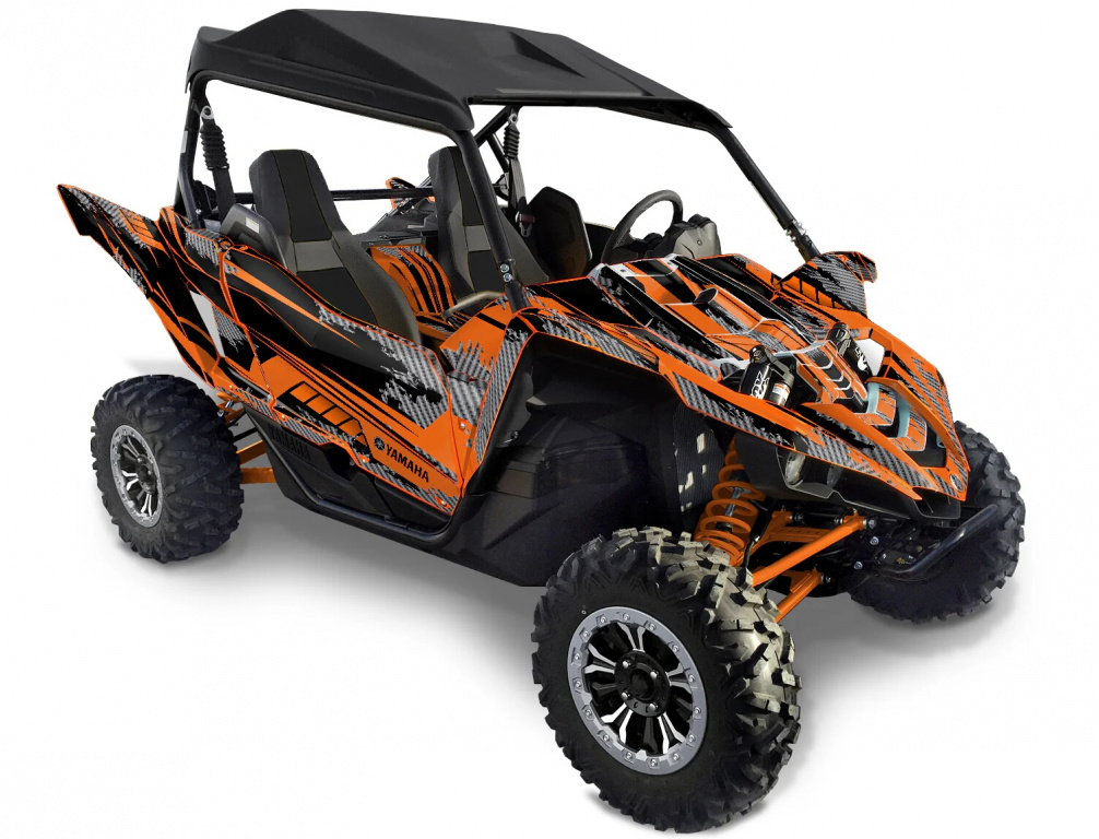 Racer-X Background = Black, Design color = Orange for Yamaha YXZ 1000R