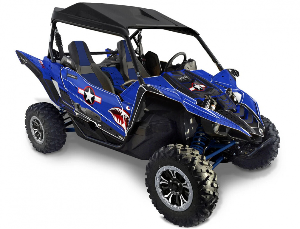 War Machine Background = Blue, Design color = Black for Yamaha YXZ 1000R