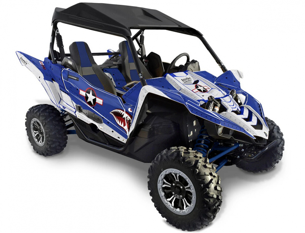 War Machine Background = Blue, Design color = Silver for Yamaha YXZ 1000R
