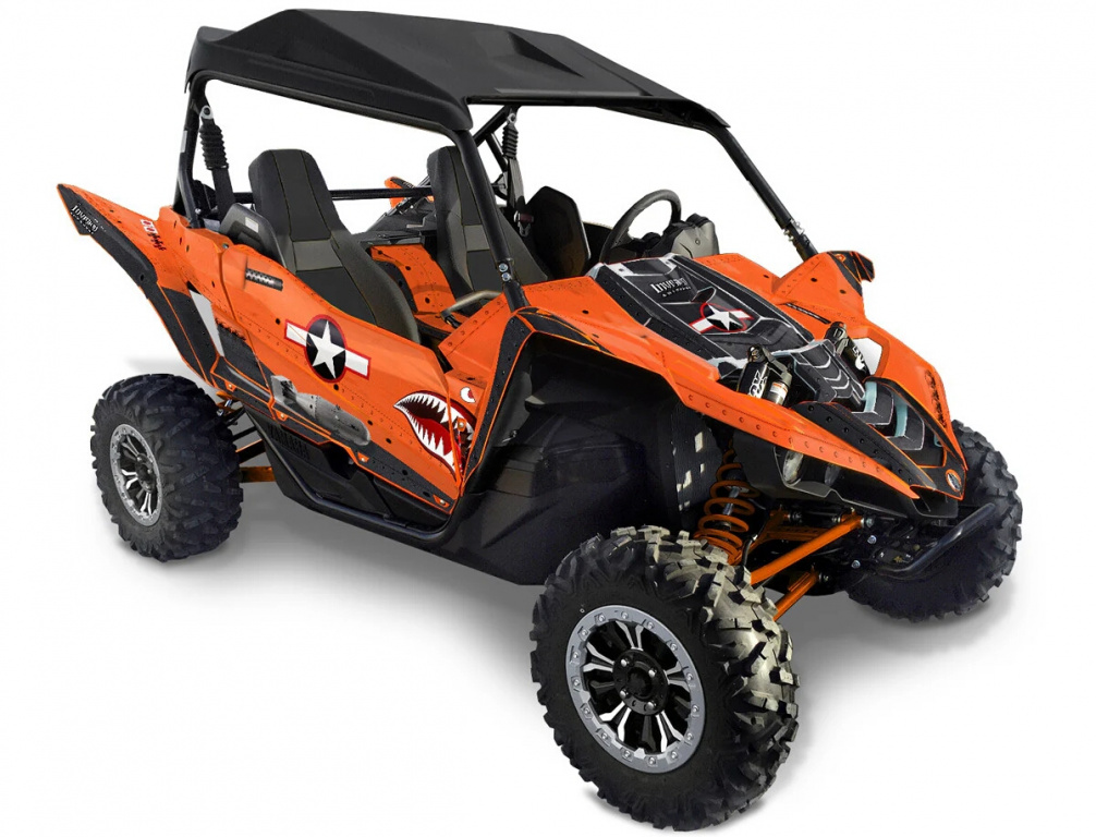 War Machine Background = Orange, Design color = Black for Yamaha YXZ 1000R