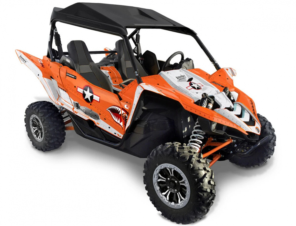 War Machine Background = Orange, Design color = Silver for Yamaha YXZ 1000R