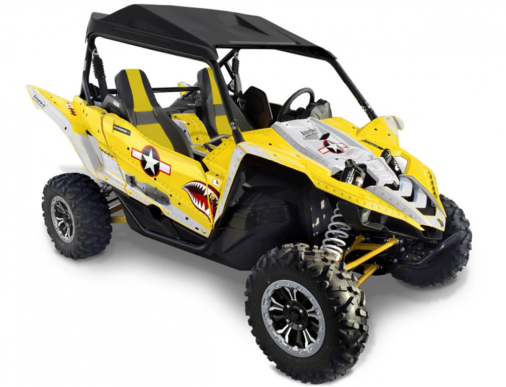 War Machine Background = Yellow, Design color = Silver for Yamaha YXZ 1000R