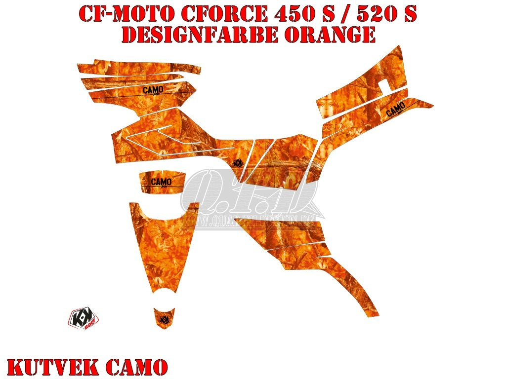 Example picture for thr colors, Camo Orange for CF-Moto CForce 450/500/520 S until to 2022