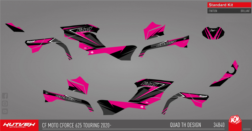 Stage Pink Standard Kit für CF-Moto CForce 600/625 S/L/Touring