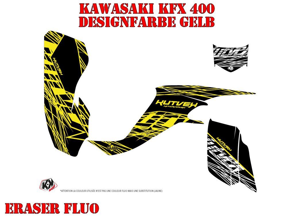 Eraser Yellow for Kawasaki KFX 400