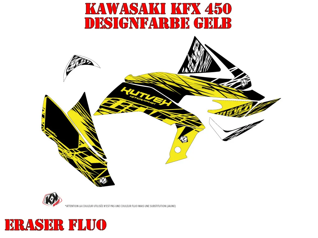Eraser Gelb für Kawasaki KFX 450