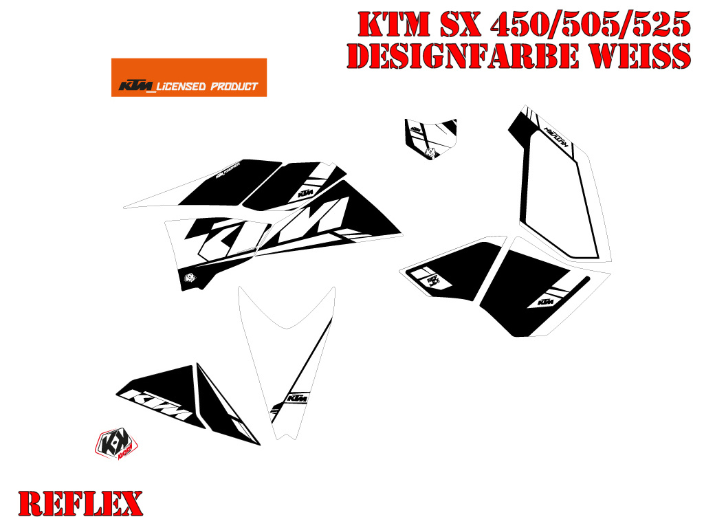 Reflex Weiß für KTM XC 525