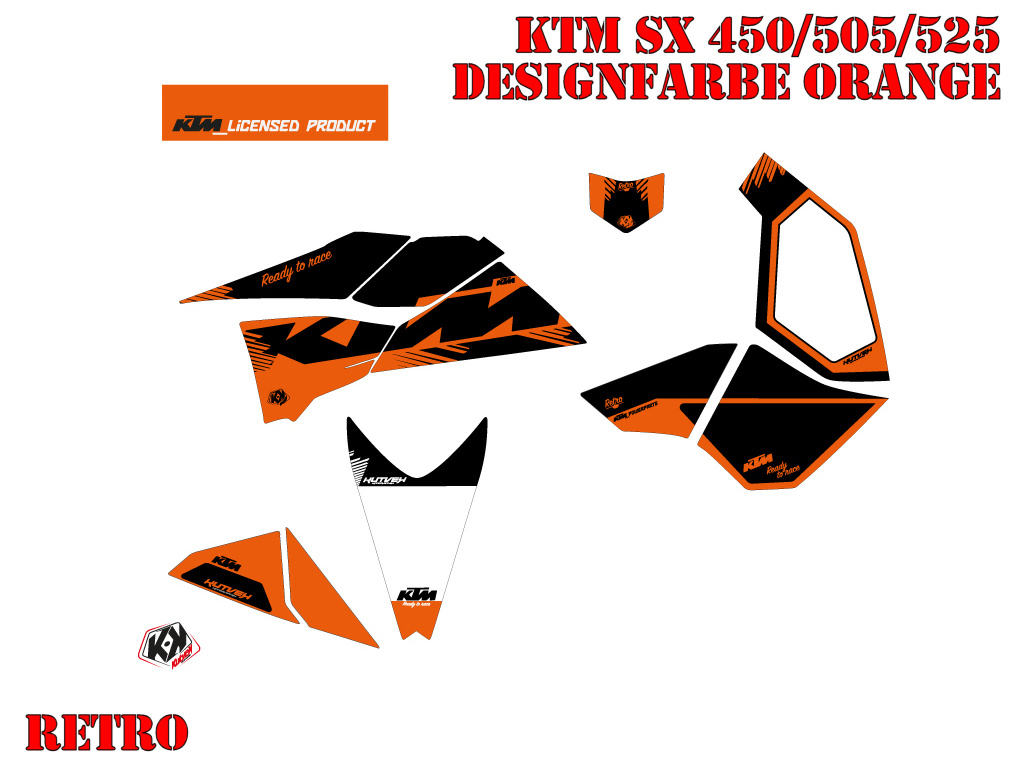 Retro Orange für KTM XC 525