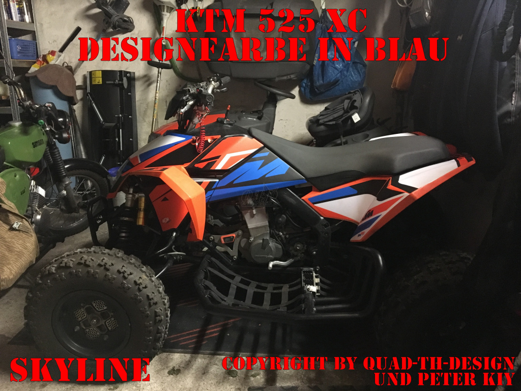 Skyline Blau auf einer KTM XC 525