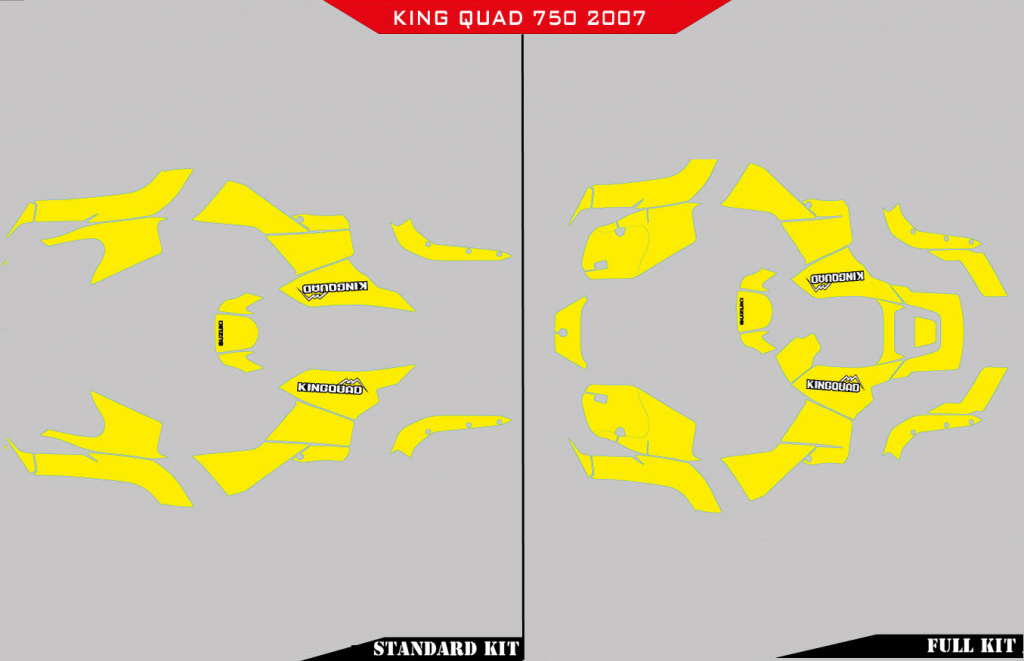 Schnittmuster Beispiel für Suzuki King Quad 700/750