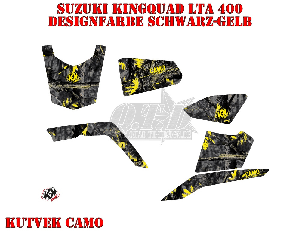 Camo Schwarz-Gelb für Suzuki King Quad LT-A 400