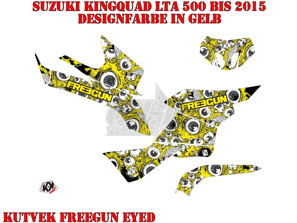 Freegun-Eyed Gelb für Suzuki King Quad LT-A 500