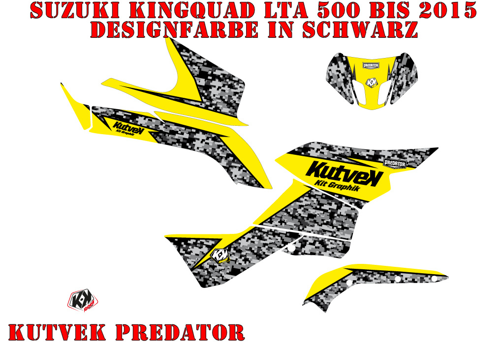 Predator Schwarz für Suzuki King Quad LT-A 500