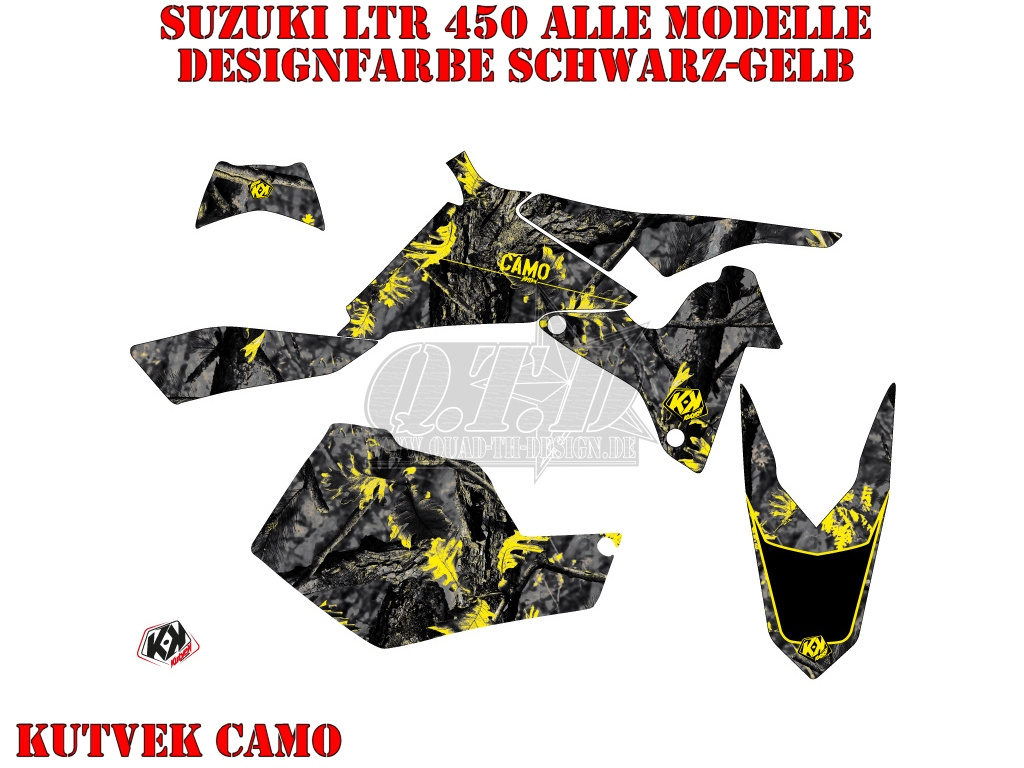 Camo Schwarz-Gelb für Suzuki LTR 450