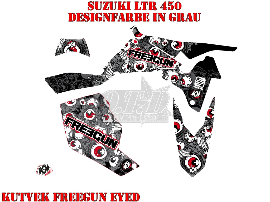 Freegun-Eyed Grau-Rot für Suzuki LTR 450