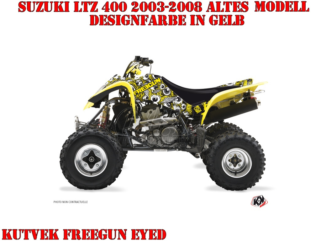 Beispiel Bild für die Farben, Freegun-Eyed Gelb für Suzuki LTZ 400 2003-2008