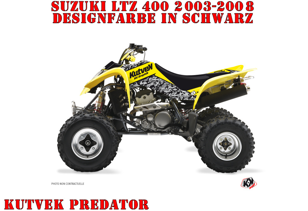 Beispiel Bild für die Farben, Predator Schwarz für Suzuki LTZ 400 2003-2008