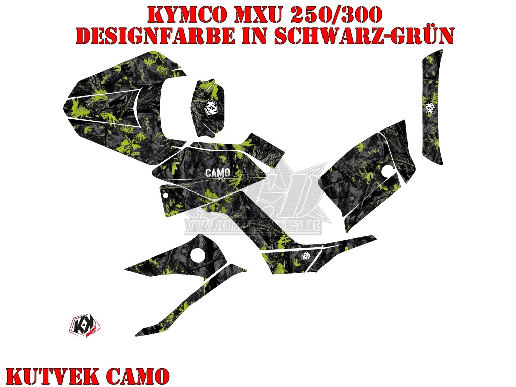Camo Schwarz-Grün für Kymco MXU 250/300