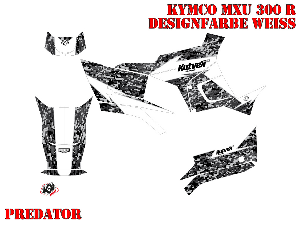 Predator Weiß für Kymco MXU 250R/300R 2010-2018