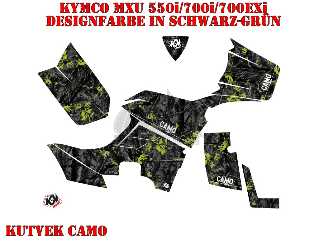 Camo Schwarz-Grün für Kymco MXU 550/700i