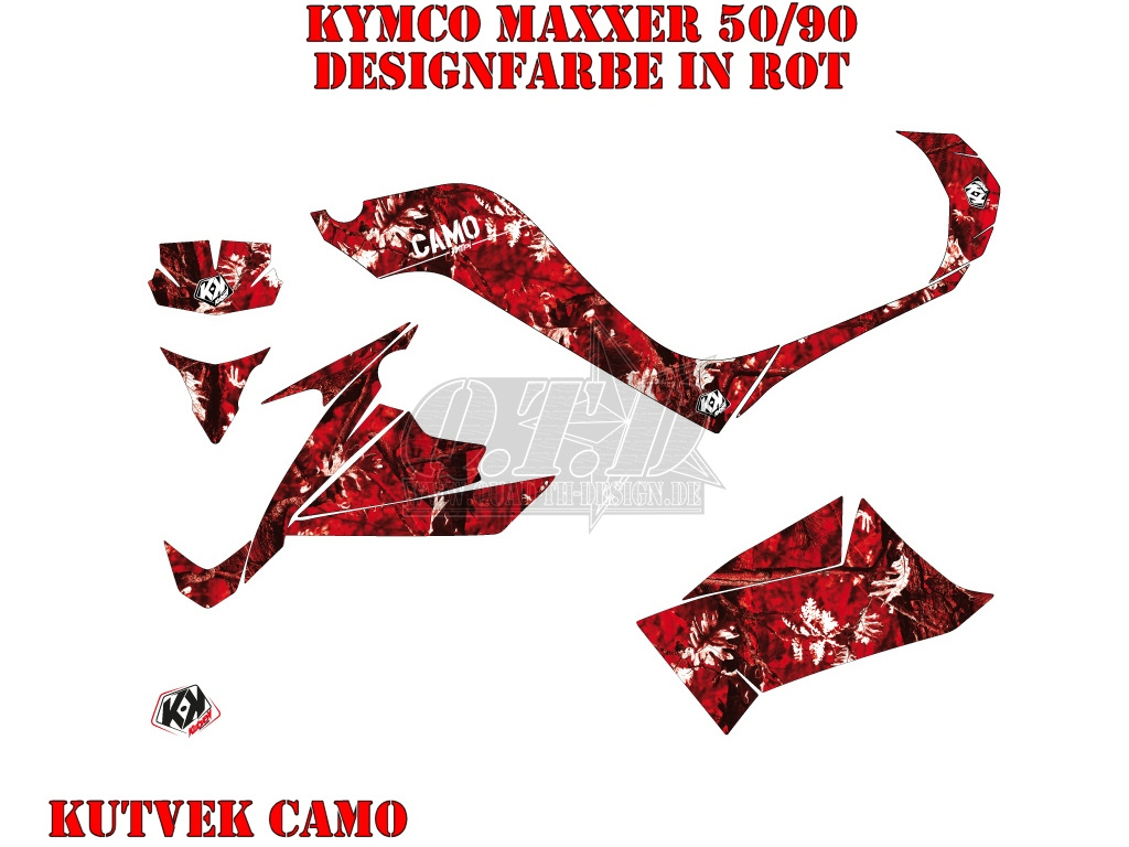 Camo Rot für Kymco Maxxer 50/90