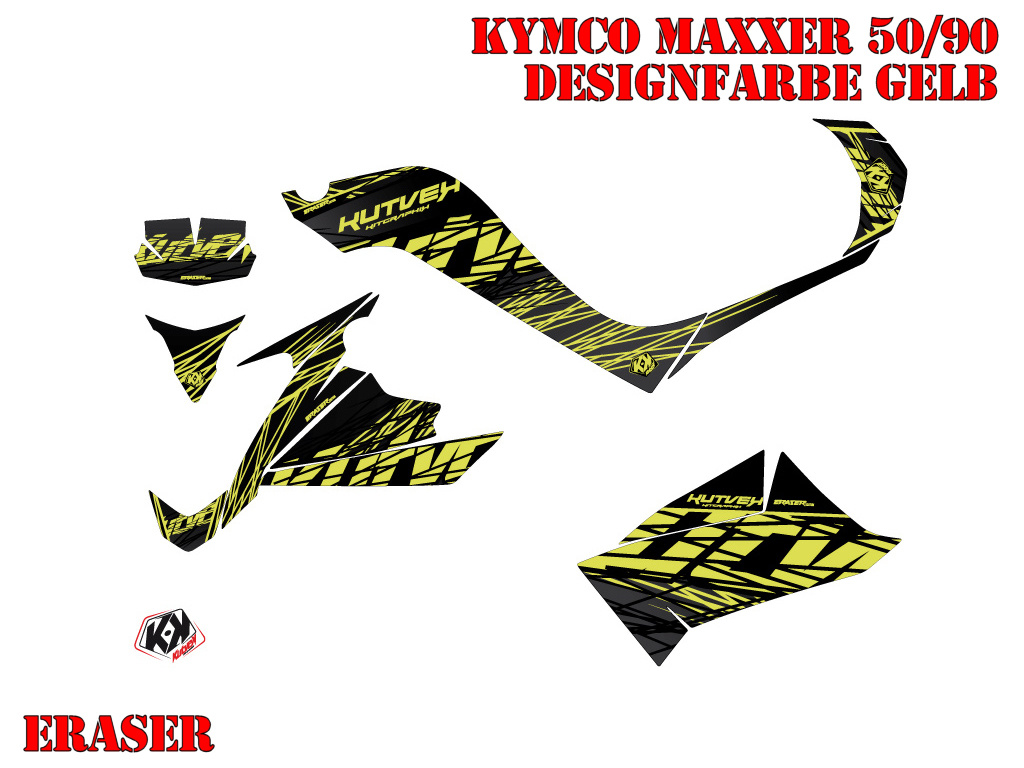 Eraser Gelb für Kymco Maxxer 50/90